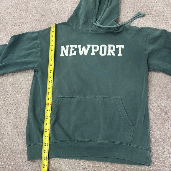 Soft As A Grape Newport RI Hoodie | Coastal Sea Glass Green Pullover Sweatshirt - Picture 6 of 8
